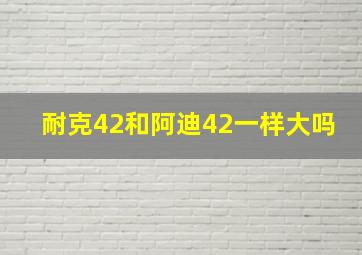 耐克42和阿迪42一样大吗