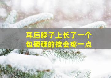 耳后脖子上长了一个包硬硬的按会疼一点