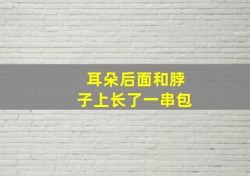 耳朵后面和脖子上长了一串包