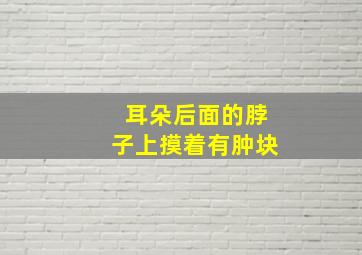 耳朵后面的脖子上摸着有肿块