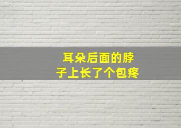 耳朵后面的脖子上长了个包疼