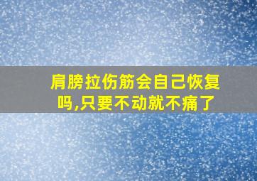 肩膀拉伤筋会自己恢复吗,只要不动就不痛了