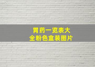 胃药一览表大全粉色盒装图片