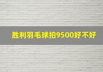 胜利羽毛球拍9500好不好