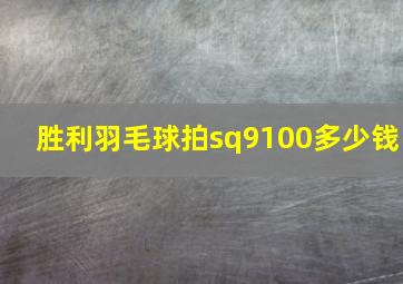 胜利羽毛球拍sq9100多少钱