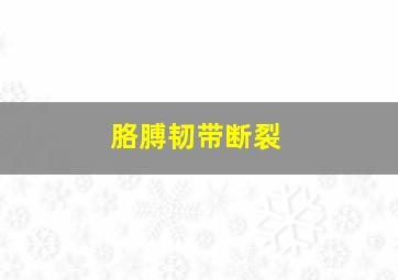 胳膊韧带断裂