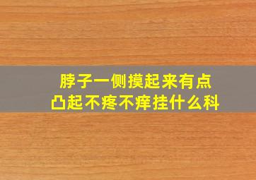 脖子一侧摸起来有点凸起不疼不痒挂什么科