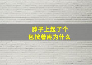 脖子上起了个包按着疼为什么