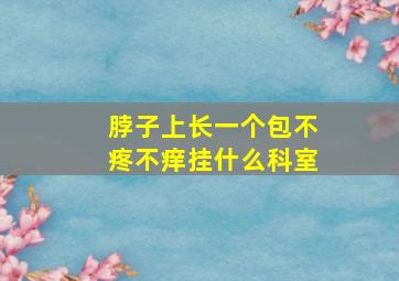 脖子上长一个包不疼不痒挂什么科室