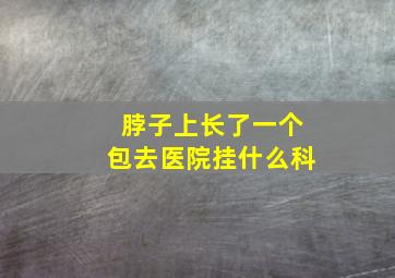 脖子上长了一个包去医院挂什么科