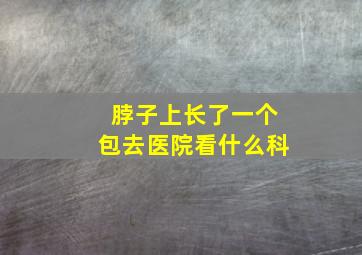 脖子上长了一个包去医院看什么科