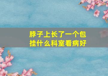 脖子上长了一个包挂什么科室看病好