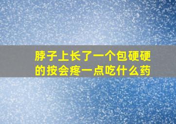 脖子上长了一个包硬硬的按会疼一点吃什么药