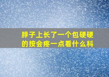 脖子上长了一个包硬硬的按会疼一点看什么科