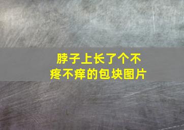 脖子上长了个不疼不痒的包块图片