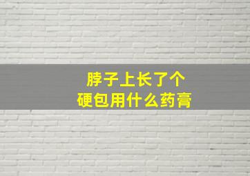 脖子上长了个硬包用什么药膏