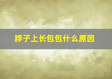 脖子上长包包什么原因