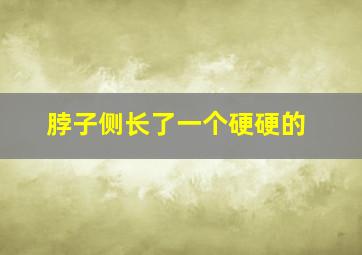 脖子侧长了一个硬硬的