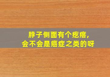 脖子侧面有个疙瘩,会不会是癌症之类的呀