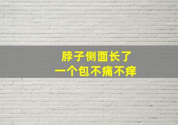 脖子侧面长了一个包不痛不痒