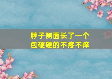 脖子侧面长了一个包硬硬的不疼不痒