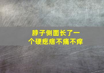 脖子侧面长了一个硬疙瘩不痛不痒