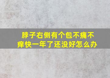 脖子右侧有个包不痛不痒快一年了还没好怎么办