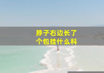 脖子右边长了个包挂什么科