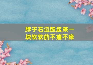 脖子右边鼓起来一块软软的不痛不痒