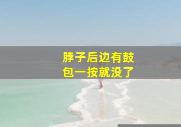 脖子后边有鼓包一按就没了