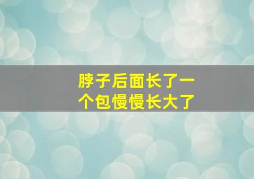 脖子后面长了一个包慢慢长大了