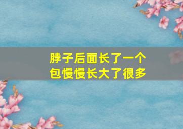 脖子后面长了一个包慢慢长大了很多