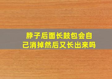 脖子后面长鼓包会自己消掉然后又长出来吗