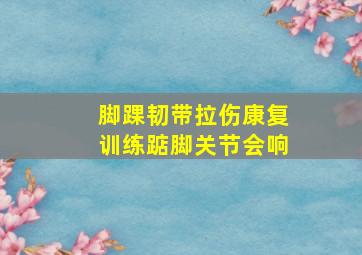 脚踝韧带拉伤康复训练踮脚关节会响