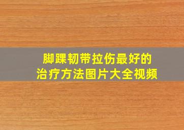 脚踝韧带拉伤最好的治疗方法图片大全视频