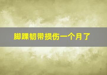 脚踝韧带损伤一个月了