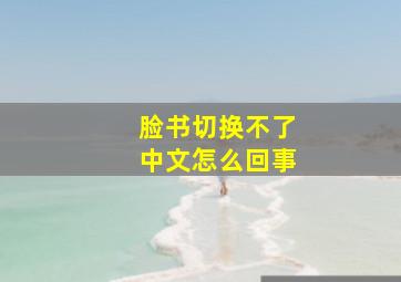 脸书切换不了中文怎么回事