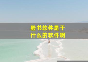 脸书软件是干什么的软件啊