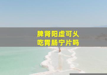 脾肾阳虚可乆吃胃肠宁片吗