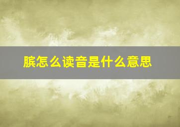 膑怎么读音是什么意思