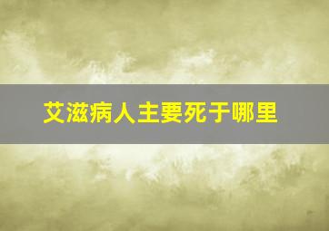 艾滋病人主要死于哪里