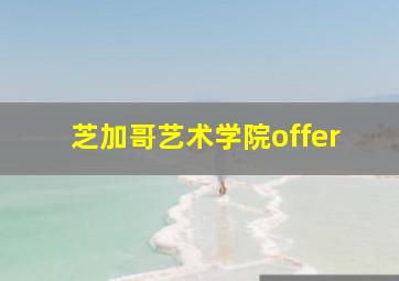 芝加哥艺术学院offer