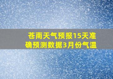 苍南天气预报15天准确预测数据3月份气温