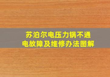 苏泊尔电压力锅不通电故障及维修办法图解