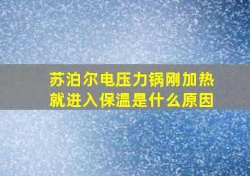 苏泊尔电压力锅刚加热就进入保温是什么原因