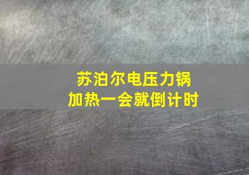 苏泊尔电压力锅加热一会就倒计时