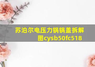 苏泊尔电压力锅锅盖拆解图cysb50fc518