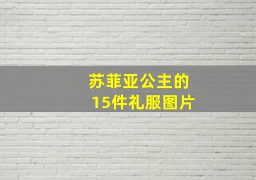 苏菲亚公主的15件礼服图片