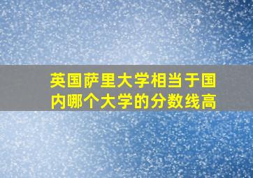 英国萨里大学相当于国内哪个大学的分数线高