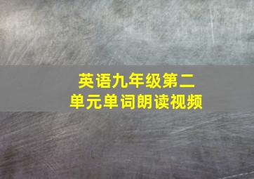 英语九年级第二单元单词朗读视频